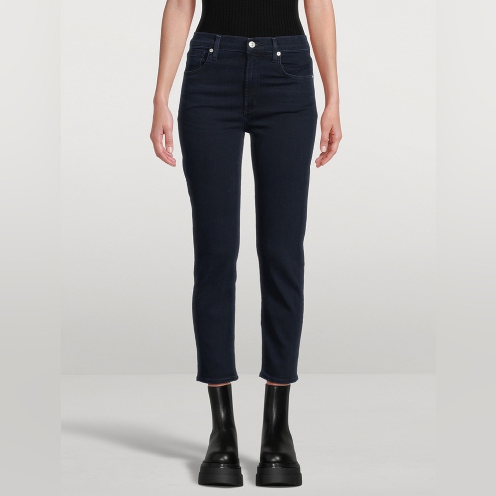 Citizens of Humanity Isola Cropped Straight Jeans 34 Chamber Wash NWT - Picture 12 of 14